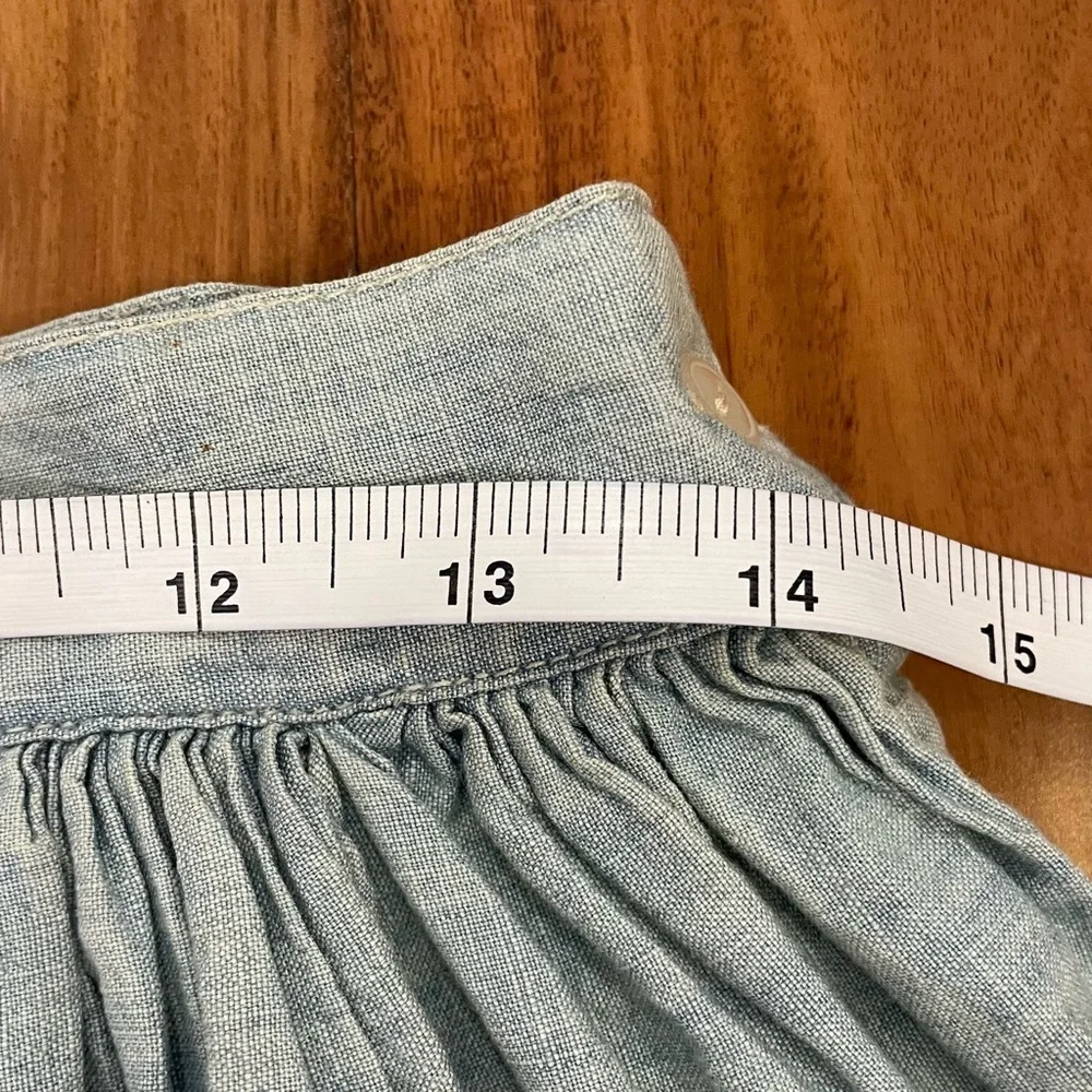 Denim & Supply Ralph Lauren Chambray Mini Skater Skirt Embroidered Blue NWT. - Picture 9 of 13